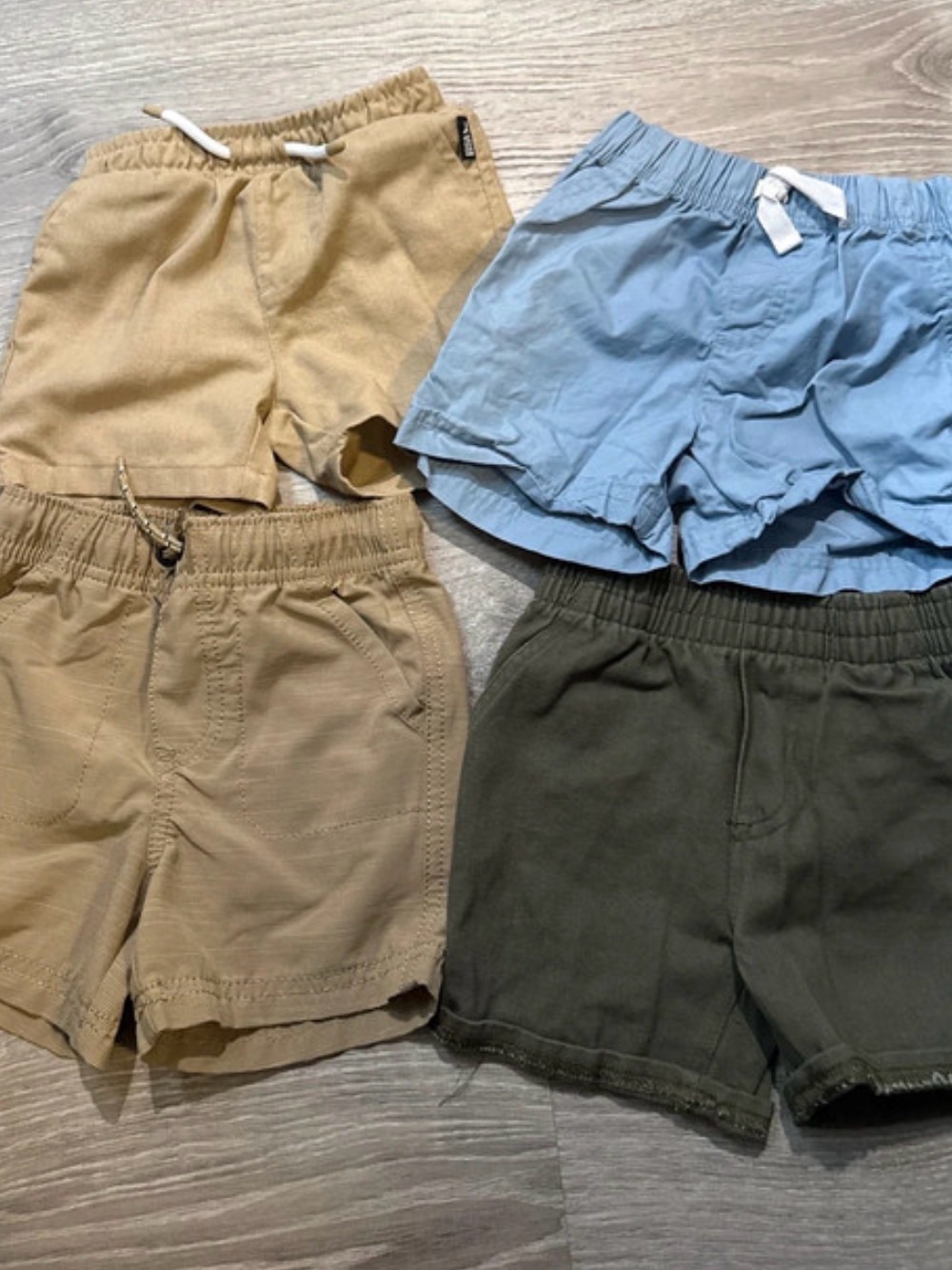 jumping beans Kids Cotton Pull-On Shorts in Blue, Tan, Khaki, Olive